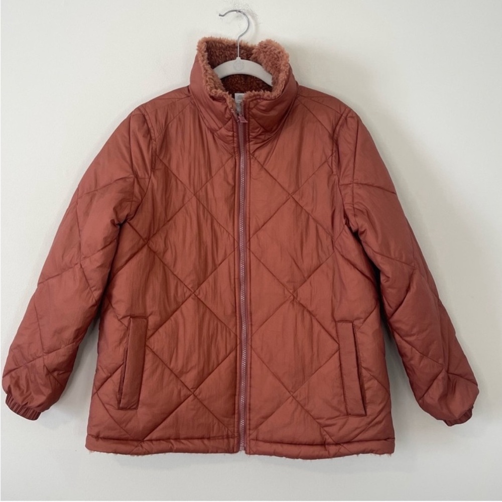 Madewell Rust Shearling Reversible Jacket - Picture 3 of 8